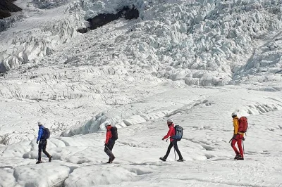 Feel the crunch of crampons underfoot on a glacier hike from skaftafell, with a certified guide, small group, and 4x4 transfer right to the ice. includes all gear.