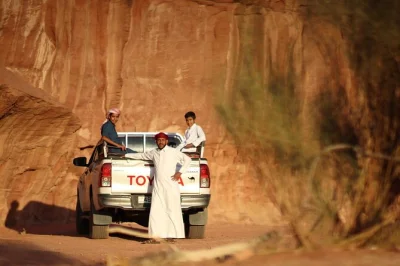 Explore wadi rum on a 2-day jeep tour with bedouin guide, overnight in a panoramic tent, local meals, and desert sunset. book your desert adventure now.