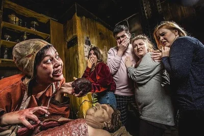 Step inside edinburgh dungeon for a wild ride through scotland’s dark past, live actors, scary fun, and the infamous drop dead ride—entry ticket included.