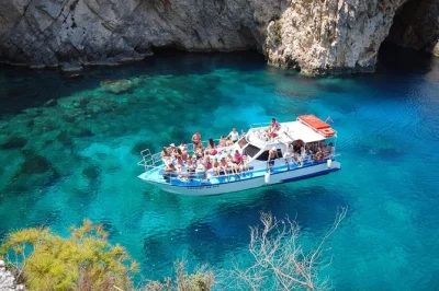 Feel the salt air on a zakynthos boat tour to shipwreck beach, explore hidden blue caves, and swim in crystal coves. includes snorkeling gear and easy port access.