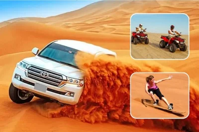 Découvrez les dunes rouges de dubaï au matin avec un safari dans le désert : balade à dos de chameau, sandboard et dune bashing, avec prise en charge à l’hôtel et guide local.