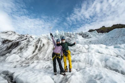 Feel the crunch of ice underfoot on a small group glacier hike in skaftafell, with certified guide, gear included, and easy 3km route—book your spot now.