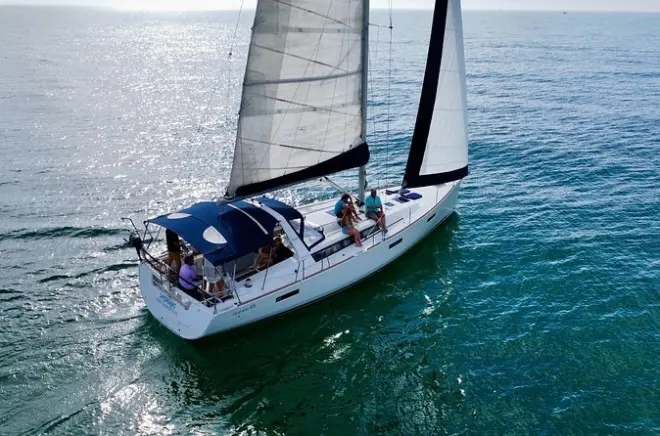 Private Sunset Sail St. Andrews Bay: Dolphins & 46-Foot Sailboat