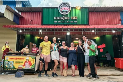 Let siem reap’s night markets and street food surprise you—sample lort cha noodles, bbq snails, bugs, and local beer with a friendly guide. includes hotel pickup.