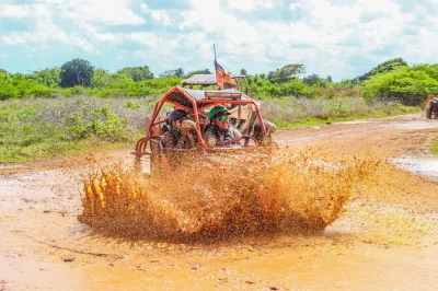 Découvrez punta cana en buggy, goûtez cacao et mamajuana dans une ferme dominicaine, nagez dans une grotte fraîche, puis détendez-vous sur la plage de macao. transfert hôtel inclus.