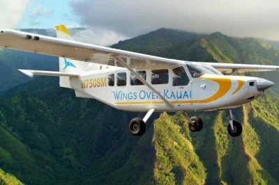 Erlebe den flug über kauais na pali coast, waimea canyon und wasserfälle. jeder platz am fenster, entspannte erzählung und einfache buchung. alle gebühren inklusive.