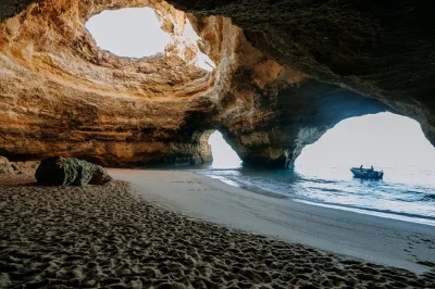 Feel the thrill of sailing algarve’s coast, passing wild beaches & hidden caves on a benagil caves boat tour from armação de pêra. includes guide & safety gear.