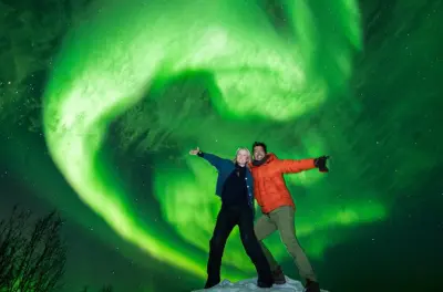 Aurore boreali in minibus da Tromsø per piccoli gruppi