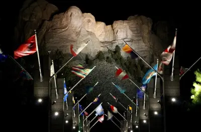 Mont Rushmore : Cérémonie nocturne avec illumination spectaculaire