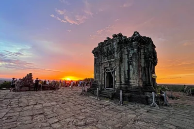 Feel the quiet awe of angkor wat, explore ta prohm’s roots, share lunch in siem reap and catch sunset from phnom bakheng. includes hotel pickup & entry fees.