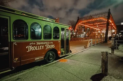 Step onto a haunted trolley in minneapolis for ghost stories, eerie sights, and a visit to a real historic mansion. includes all fees and local guide narration.