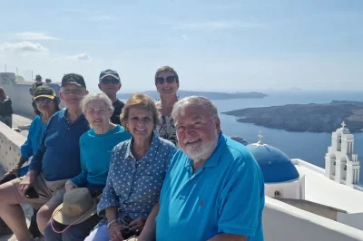 Feel the volcanic breeze, wander pyrgos lanes, and dip your toes in kamari’s black sand on this santorini private tour. includes pickup and local guide.