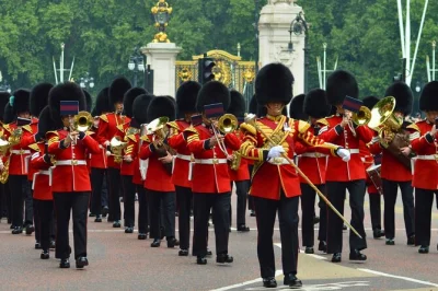 Sinta a energia da troca da guarda em londres, caminhe por avenidas reais históricas e tire uma foto com os royal horseguards. guia em grupo pequeno incluído.