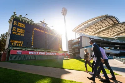 Sinta a energia do adelaide oval com um tour guiado pelo estádio, acesso ao placar histórico e histórias locais. inclui áreas exclusivas e guia especializado.