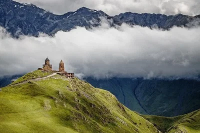 Feel the wild georgian mountains on a private kazbegi & gudauri day trip from tbilisi. includes ananuri fortress, gergeti church ride, honey tasting, and hotel pickup.