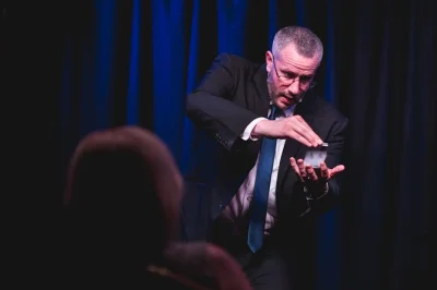 Step into bristol’s smoke & mirrors for a live comedy magic show in an intimate 1920s-style theatre pub—includes close-up magic, food, and drinks service.