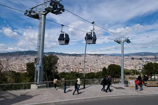 Billet téléphérique Montjuïc : Vues sur Barcelone et la mer