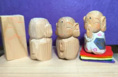 Intaglio di Jizo in legno a Kawagoe: Crea la tua scultura