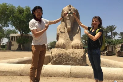 Explore memphis and sakkara on a half day guided tour from cairo. visit the step pyramid, ancient tombs, and enjoy a local lunch. hotel pickup included.