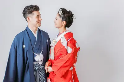 Photo shoot en kimono de mariage japonais à Ginza