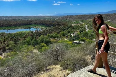Feel the desert air on a guided fox canyon hike from los cabos, swim under waterfalls, and share tacos in miraflores. includes pickup, lunch, and a local guide.