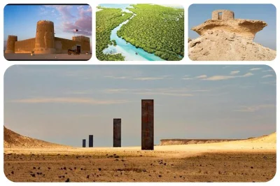 Scopri il porto di al khor, esplora il forte al zubarah patrimonio unesco, ammira le mangrovie e le sculture nel deserto in un tour guidato di un giorno con pick-up incluso.
