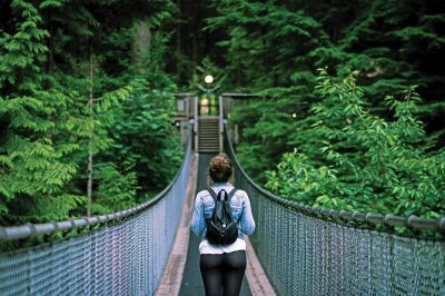 Feel the sway of capilano suspension bridge, ride the grouse mountain skyride, and watch salmon leap near vancouver. includes hotel pickup and expert guide.