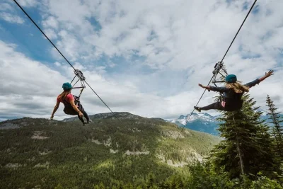 Feel the rush on four ziplines above whistler’s forests, ride up cougar mountain in a 4x4, and share the experience side-by-side. includes gear, guide, and lockers.
