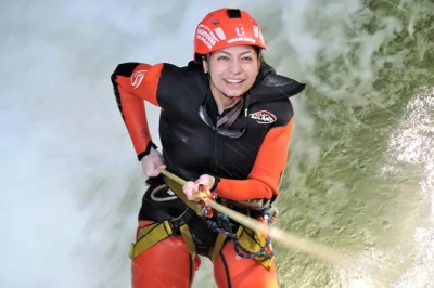 Feel the rush in baños with canyoning at cashaurco—jump, zipline, abseil, and swim. includes all gear, certified guides, lunch, and private transport.