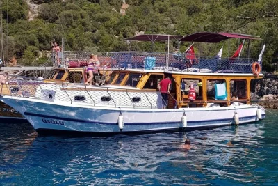 Float along fethiye’s bays and islands, stop for swimming, enjoy homemade lunch and tea time on a family-run boat trip. includes wi-fi, snorkel gear, and pickup.