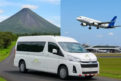 Saia de san jose ou do aeroporto sjo para la fortuna com um transfer tranquilo, paisagens de montanha e uma parada amigável no restaurante mi rancho — com pickup e veículo com ar-condicionado.