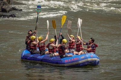 Feel the rush rafting 25 zambezi rapids near victoria falls, guided by locals, with hotel pickup, lunch, and photo memories included. book your adventure now.