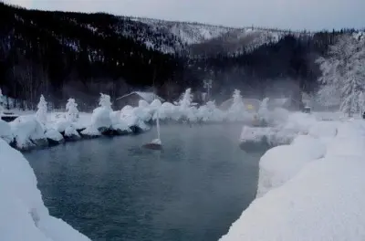 Chena Hot Springs et aurores boréales : Bain chaud et observation