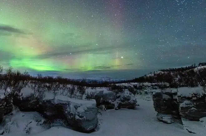 Nordlicht-Tour mit Abendessen in Abisko ab Kiruna