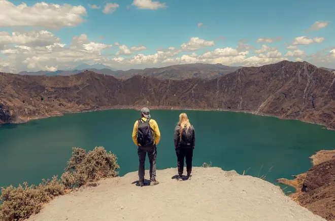 Quilotoa-Lagune Tour von Baños nach Quito: Wanderung und Kajak