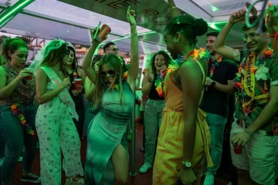 Feel the buzz of porto on a douro river party boat, with live dj, drinks included, and open-air views of six bridges. book for birthdays or group celebrations.