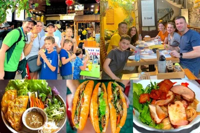 Follow a local guide through hoi an’s evening streets, tasting banh mi, crispy pancakes, and white rose dumplings. includes dinner and flexible pickup time.