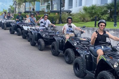 Feel the island breeze on an atv tour in nassau, sample local teas, explore forts, and enjoy a bahamian lunch. includes cruise terminal pickup and local guide.