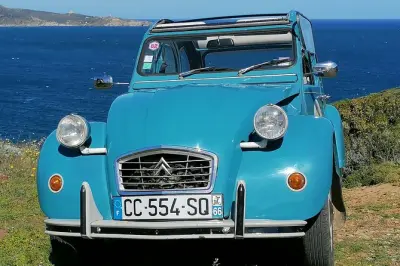 2CV privado en Argelès-sur-Mer: Viñedos y Fort St Elme