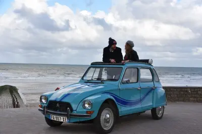 Côte de Nacre en un Citroën Dyane descapotable de 1976