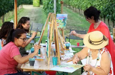 Malen im Bardolino-Weinbaugebiet: Malkurs mit Weinprobe