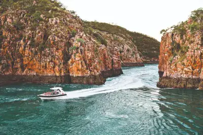 Vol panoramique et excursion en bateau aux Horizontal Falls depuis Derby