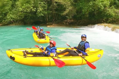 Feel the wild side of croatia on a guided upper mreznica river kayaking tour near slunj, with 15 waterfalls, warm pools, and local transfers included.