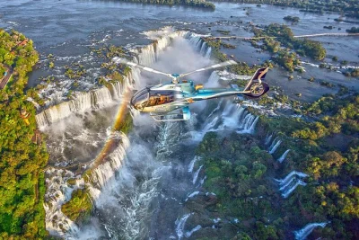 Feel the rush of a panoramic helicopter flight over iguassu falls, see rainbows in the spray, and book flexibly with local pilots—includes muffler on request.
