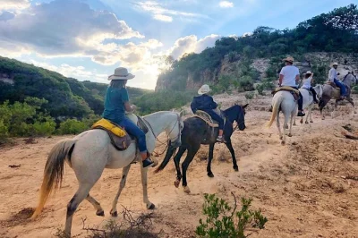 Feel the dust and sun of rural san miguel de allende on horseback, learn ranch life, and share a homemade meal. includes hotel pickup and local guide.