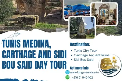 Túnez, Cartago y Sidi Bou Said con transporte VIP privado