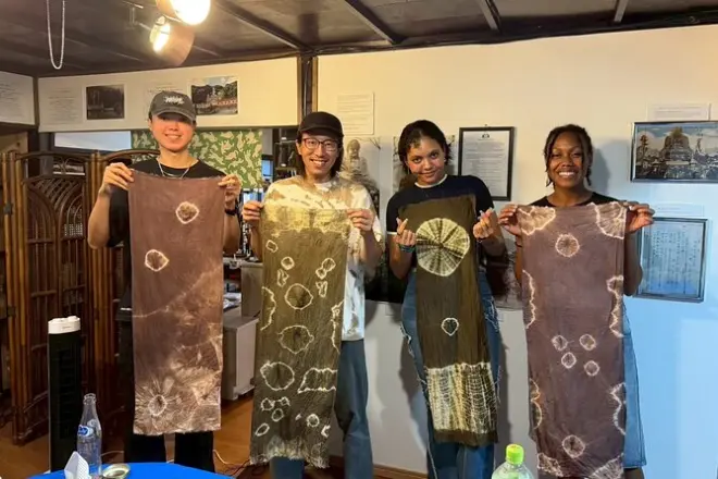 Atelier de teinture à Beppu avec l’eau chaude des onsen