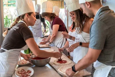 Feel the flour between your fingers in sorrento as you learn pizza making from a real pizzaiolo, taste your own creation, and enjoy lunch with drinks included.