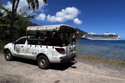 Feel moorea’s wild side by 4x4 with a local guide, from magic mountain views to pineapple fields and fresh juice tastings. includes port pickup for cruise guests.