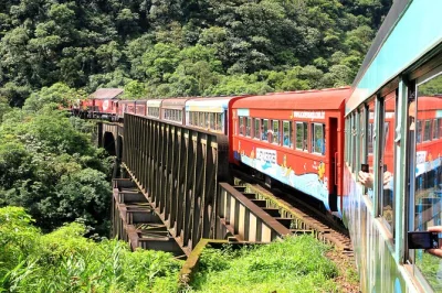 Feel the old-world charm of antonina, taste barreado in morretes, and ride the historic serra do mar train back to curitiba. includes lunch and guide.